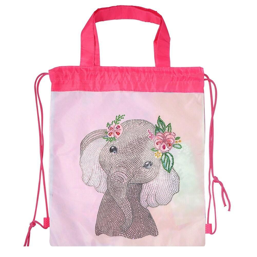 DIY Diamond Painting Backpack Mosaic Drawstring Bag Handbag Diamond Embroidery Kit Student Backpack Storage Bag Animal Picture