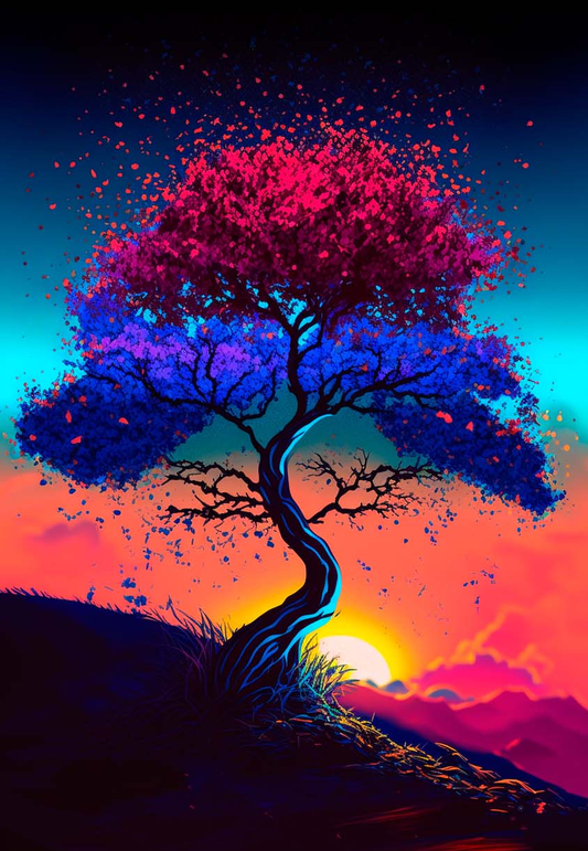 AB Diamond Painting  |  Tree at Sunset