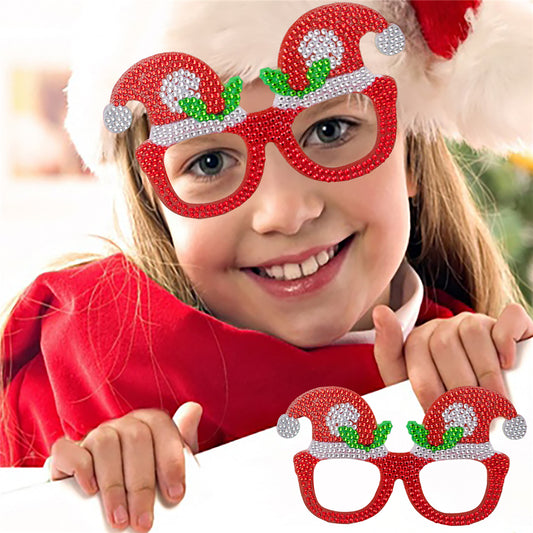 DIY Diamond Painting Christmas Funny Game Glasses | Christmas Hat