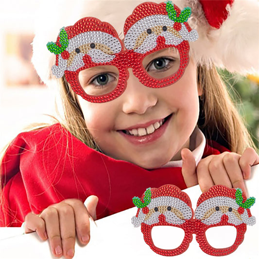 DIY Diamond Painting Christmas Funny Game Glasses | Santa Claus