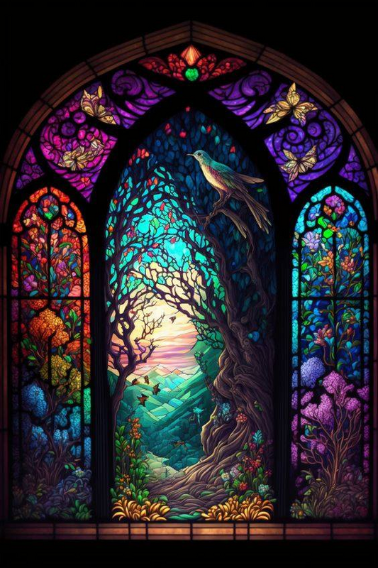 AB Diamond Painting    |  Stained Glass Forest