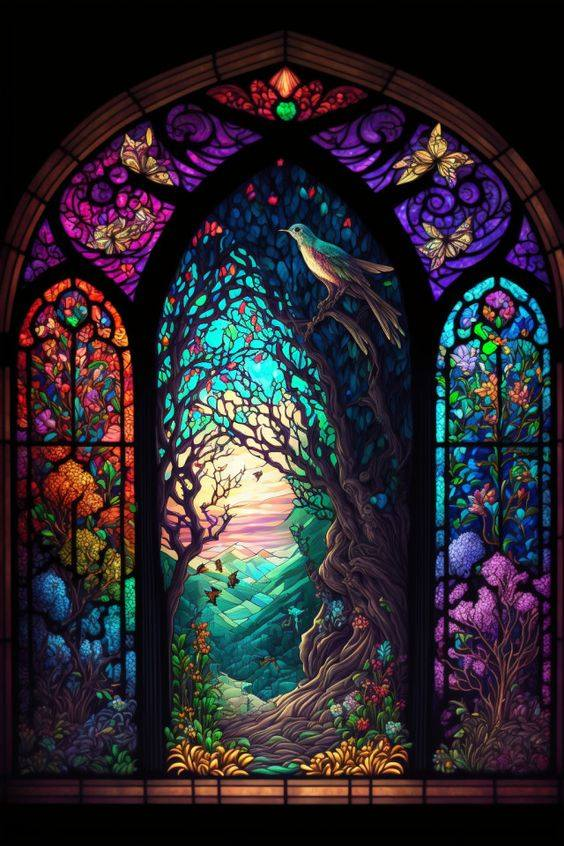 AB Diamond Painting    |  Stained Glass Forest