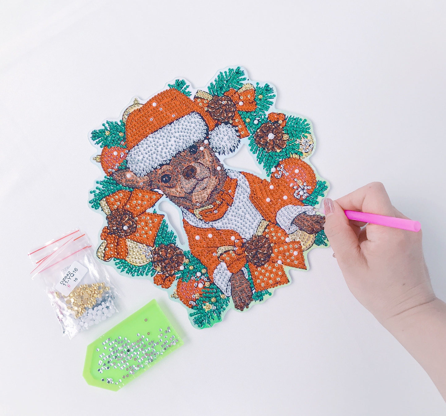 DIY Diamond Painting Wreath - Christmas