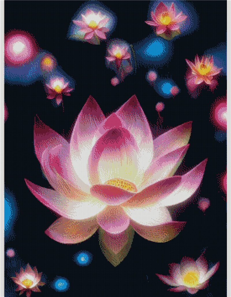 Lotus Flower | Full Round/Square Diamond Painting Kits