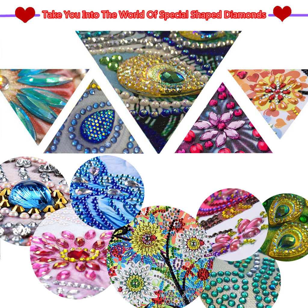 Abstract Art Mandala Flower | Luminous Diamond Painting Kits