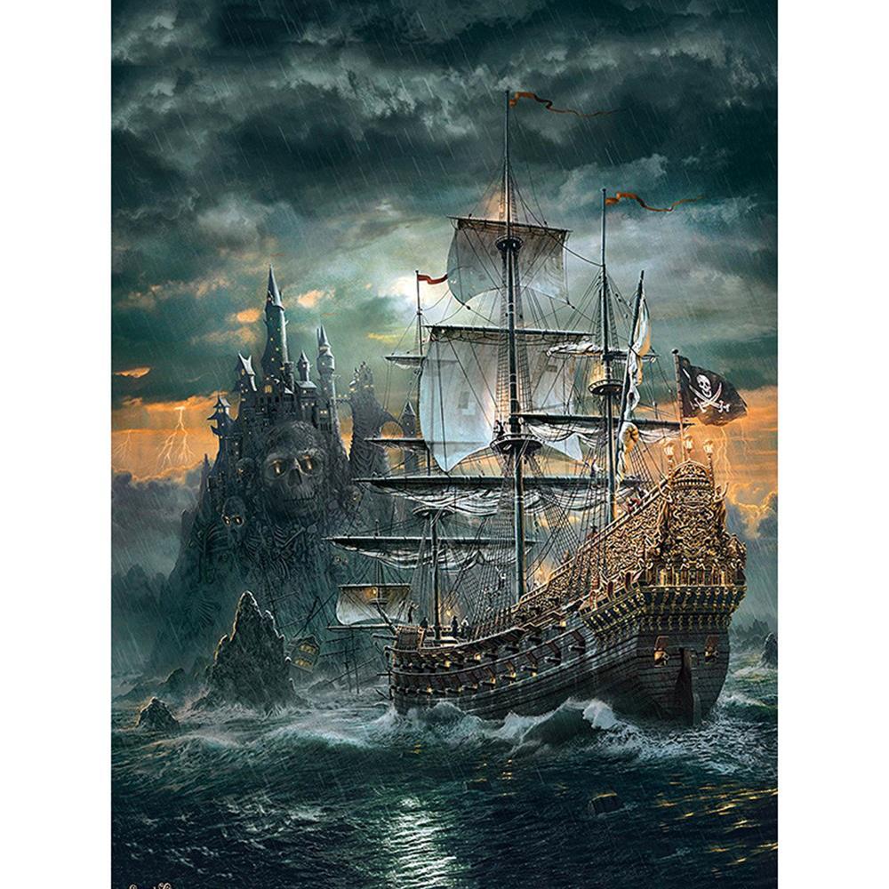 Pirate Ship | Full Round Diamond Painting Kits