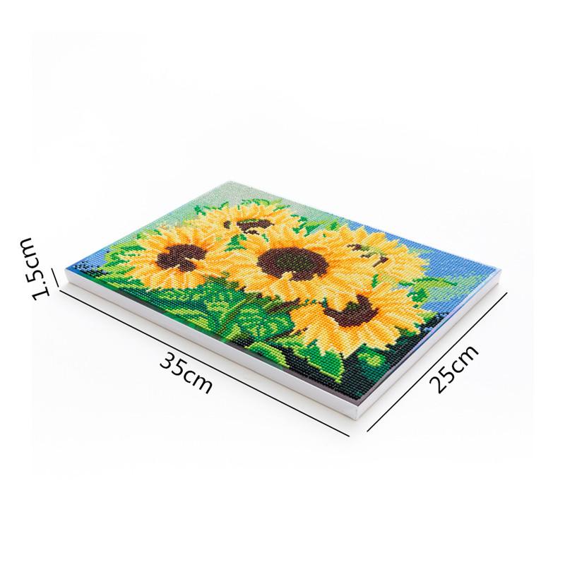 Sunflower  | Full Round Diamond Painting Kits（With Frame）