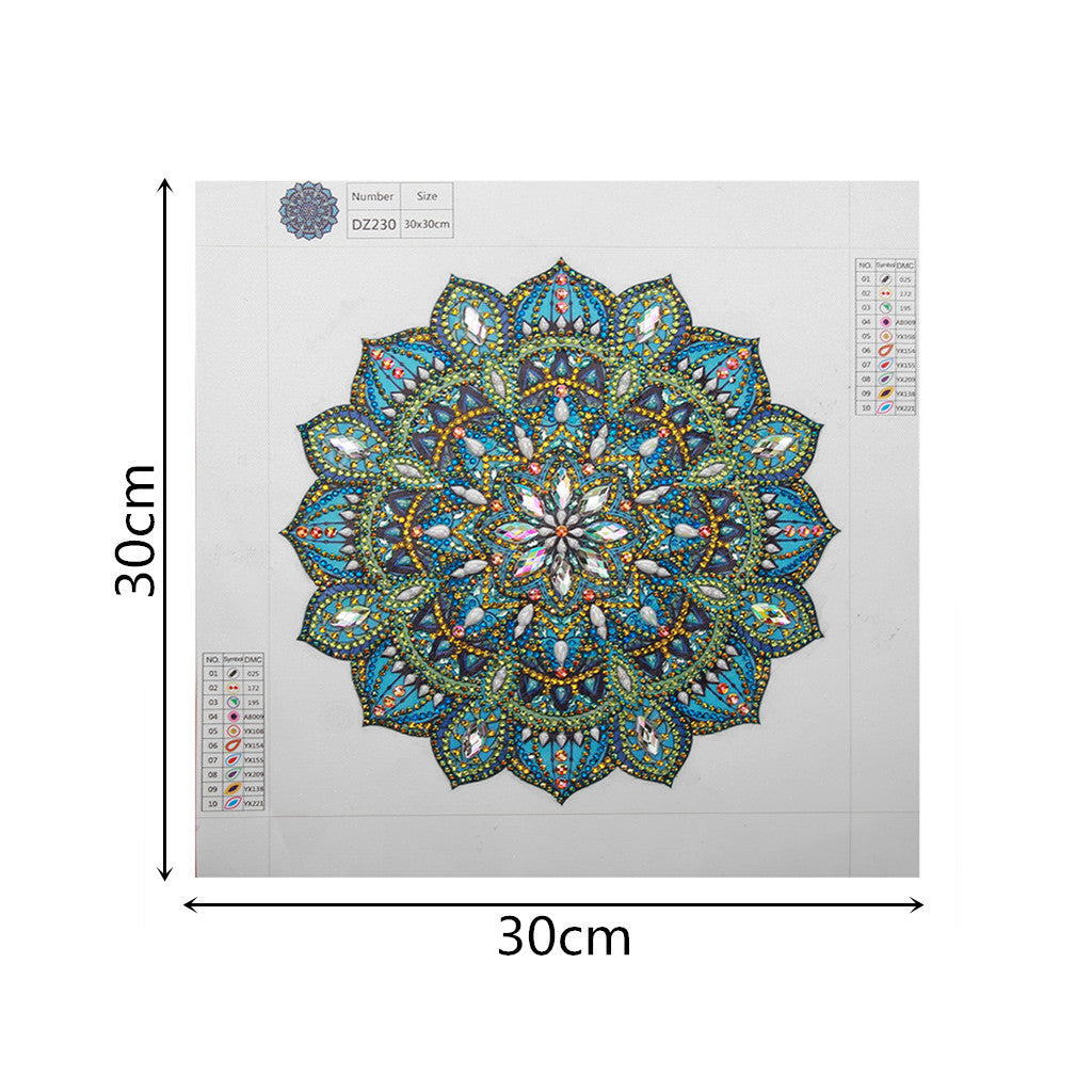 Mandala Abstract Art Flower  | Crystal Rhinestone  | Full Round Diamond Painting Kits