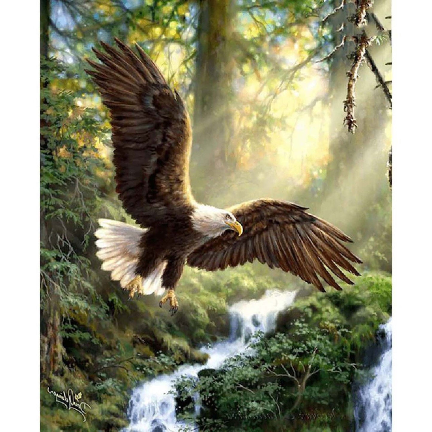 Forest eagle  | Full Round Diamond Painting Kits