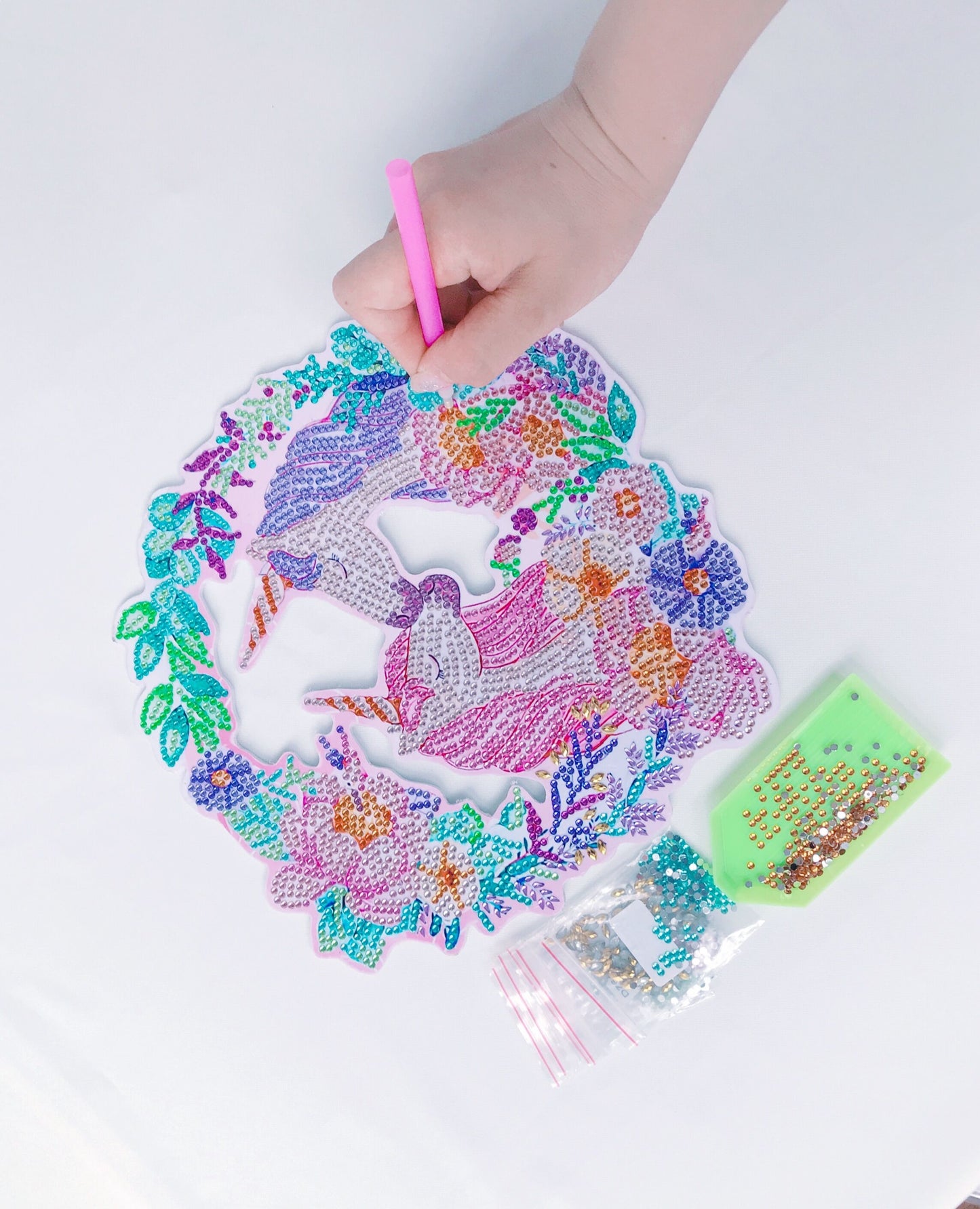 DIY Diamond Painting Wreath - Unicorn