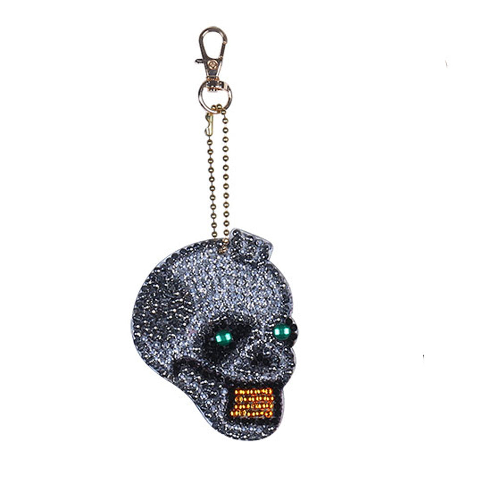 5pcs DIY Skull Sets Special Shaped Full Drill Diamond Painting Key Chain with Key Ring Jewelry Gifts for Girl Bags