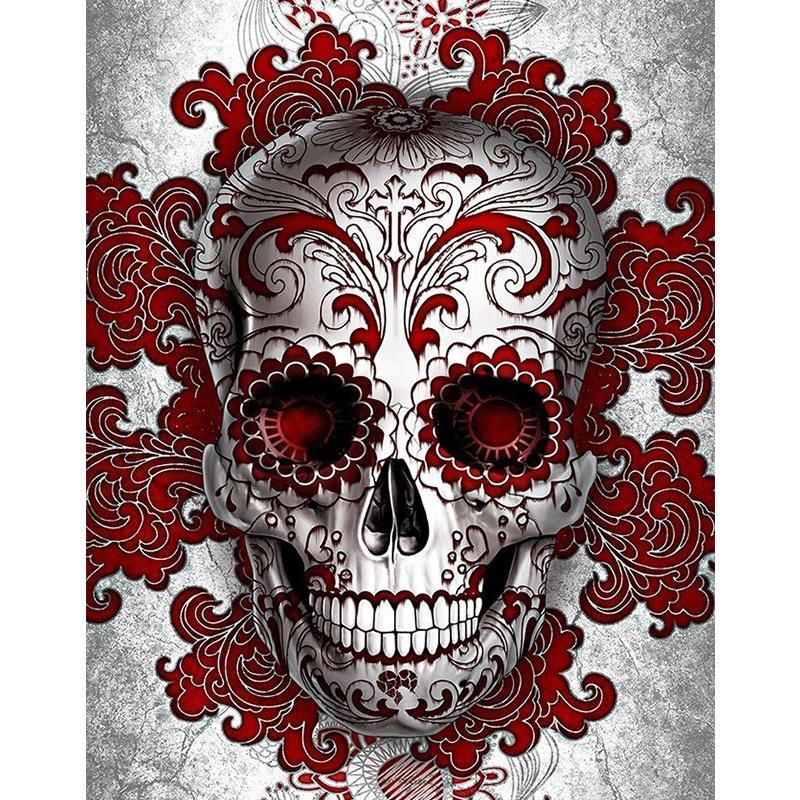 Red skull | Full Round Diamond Painting Kits