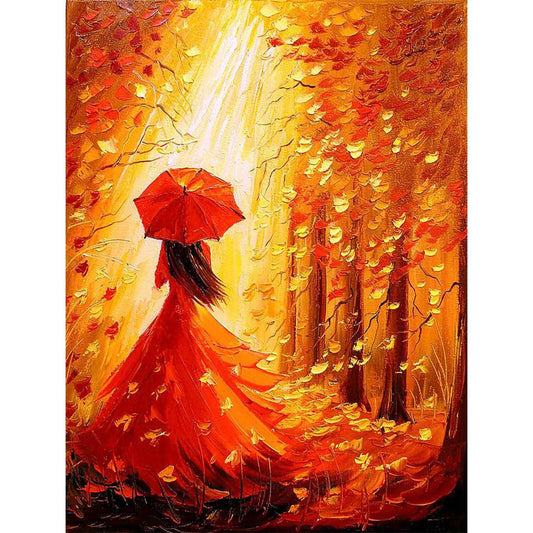 Umbrella girl | Full Round Diamond Painting Kits