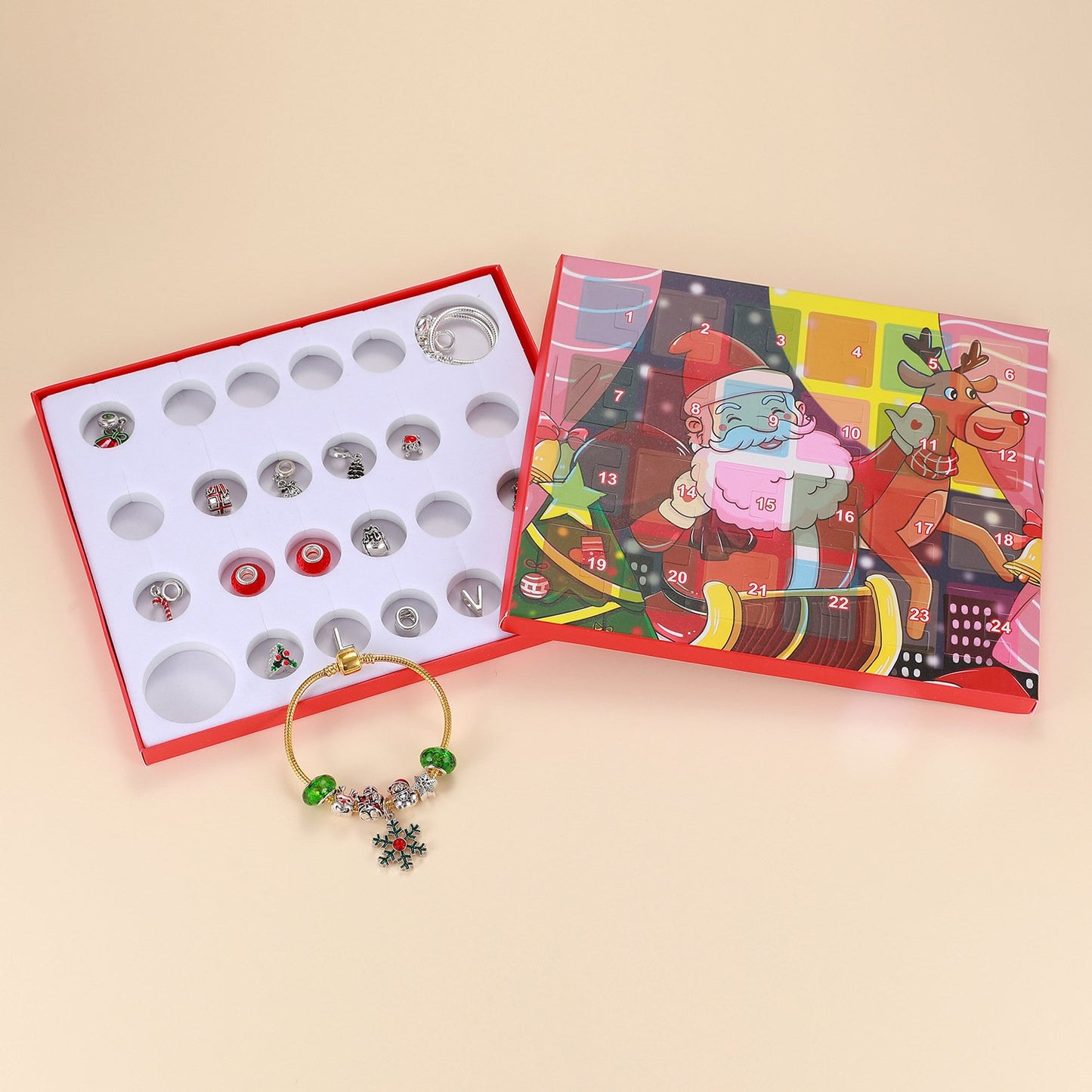 DIY Christmas Advent Bracelet Gift Box