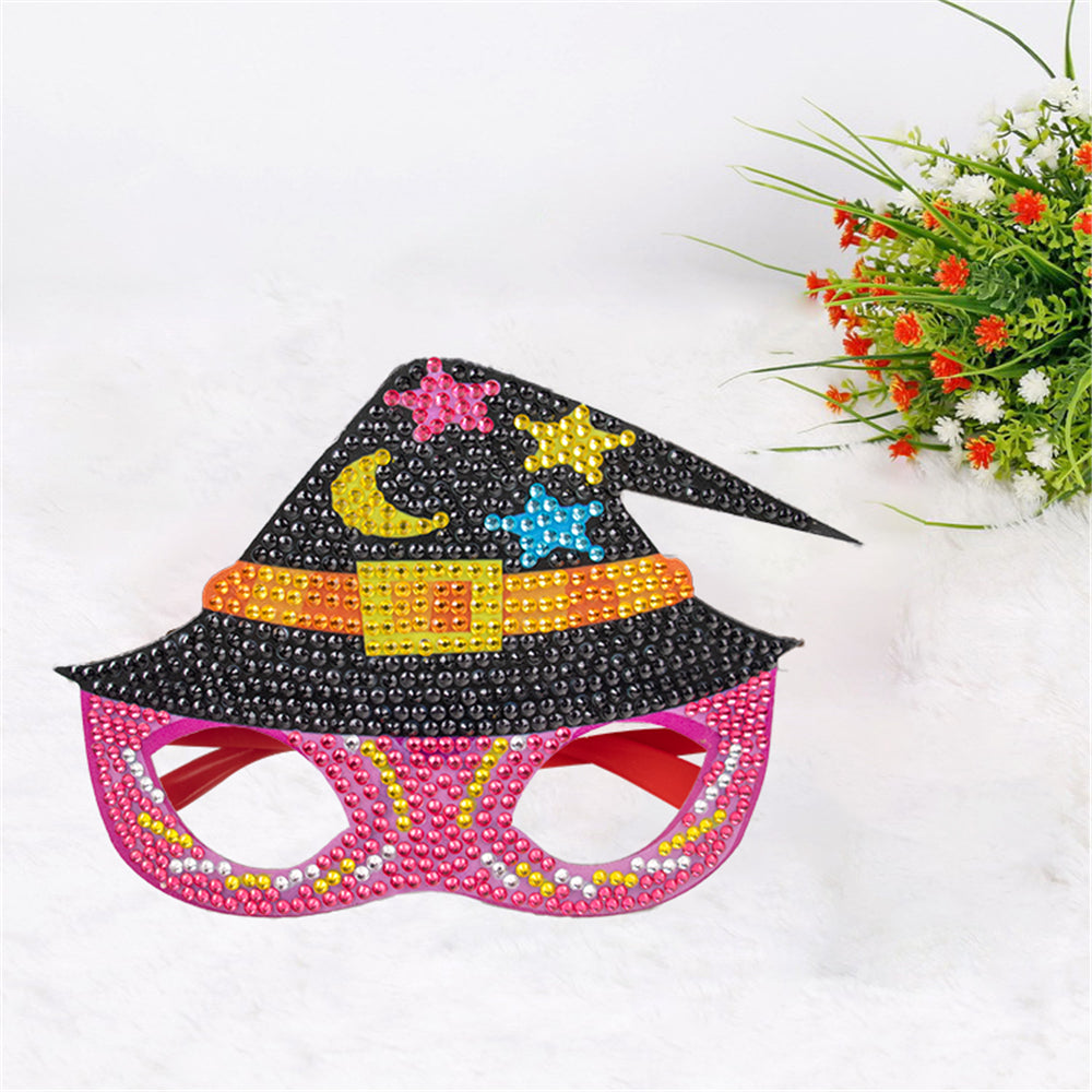 DIY Diamond Painting Christmas Funny Game Glasses | Witch Hat