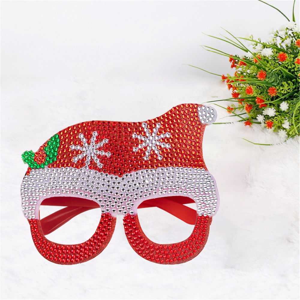 DIY Diamond Painting Christmas Funny Game Glasses | Christmas Hat