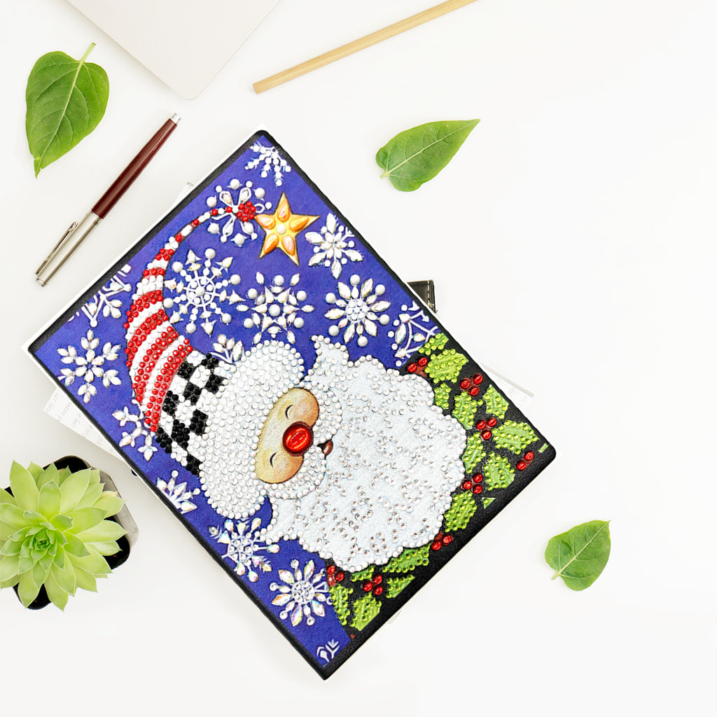 A5 5D Notebook DIY Part Special Shape Rhinestone Diary Book | Santa Claus