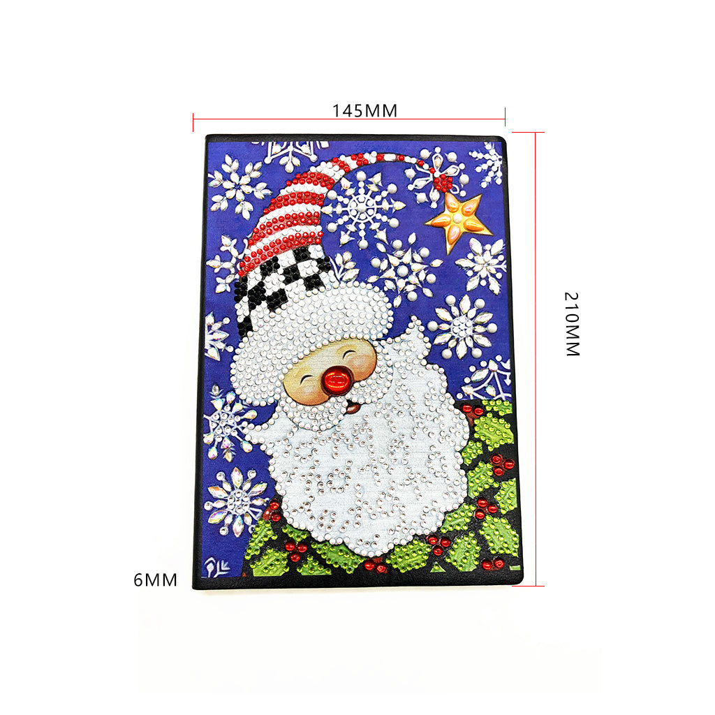 A5 5D Notebook DIY Part Special Shape Rhinestone Diary Book | Santa Claus