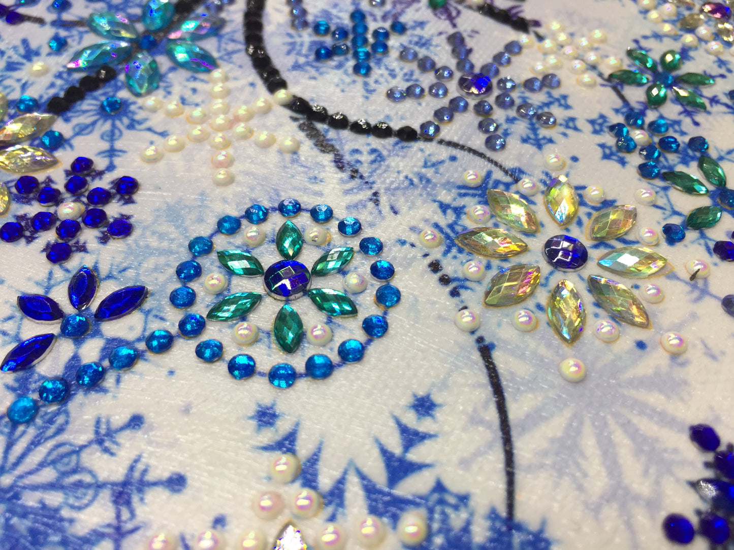 Arbre des quatre saisons hiver | Kits de peinture au diamant de forme spéciale