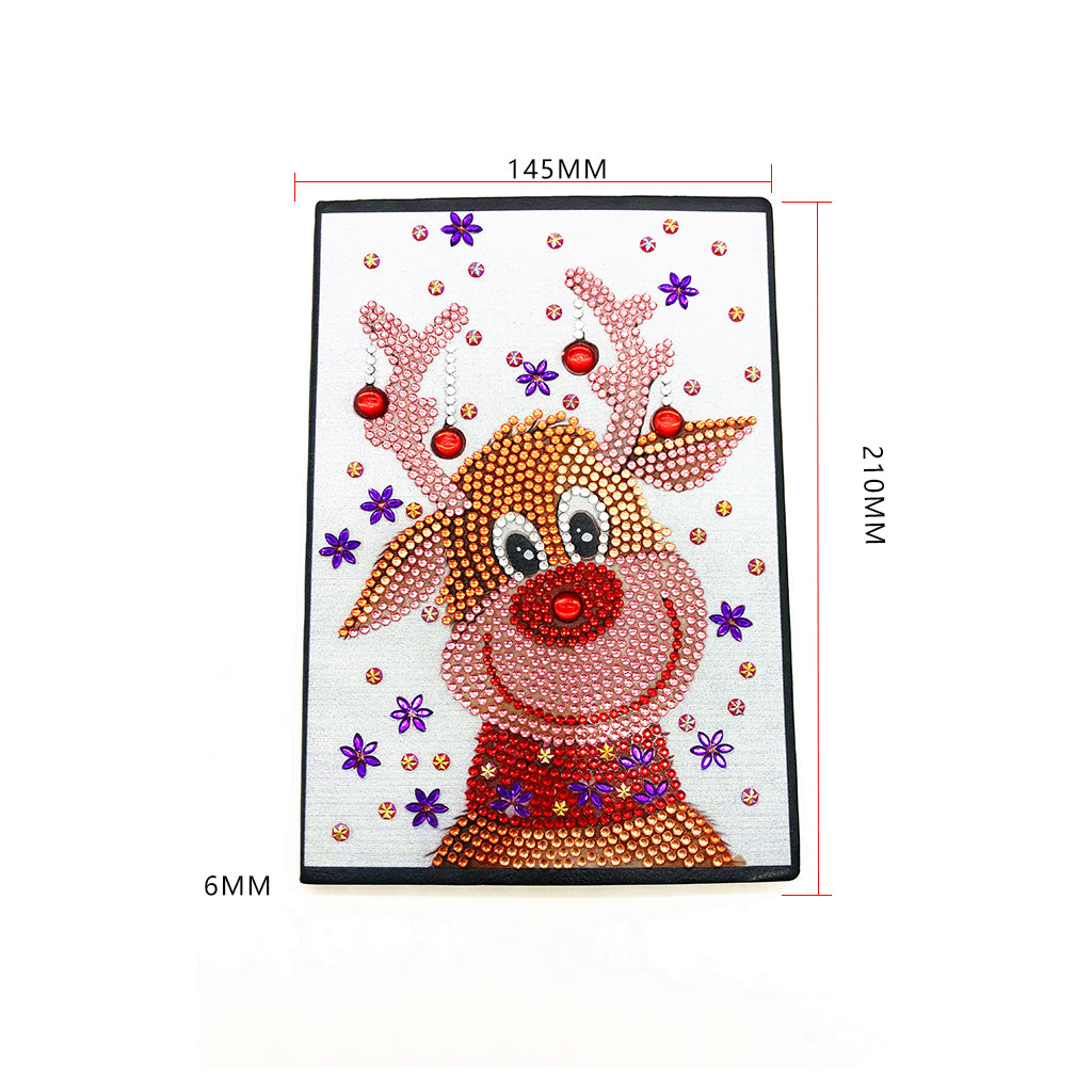 A5 5D Notebook DIY Part Special Shape Rhinestone Diary Book | Deer