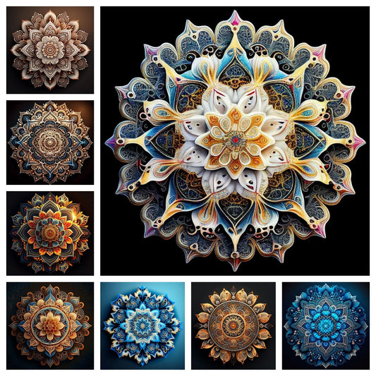 Kits complets de peinture diamant rond/carré | Mandala 