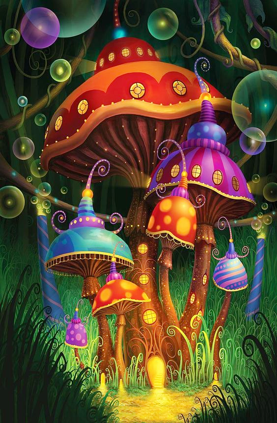 AB Diamond Painting    |  Mushroom House