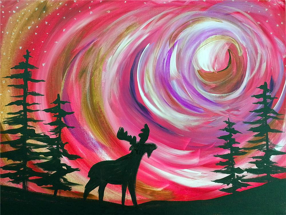 Pinkback deer | Full Round Diamond Painting Kits