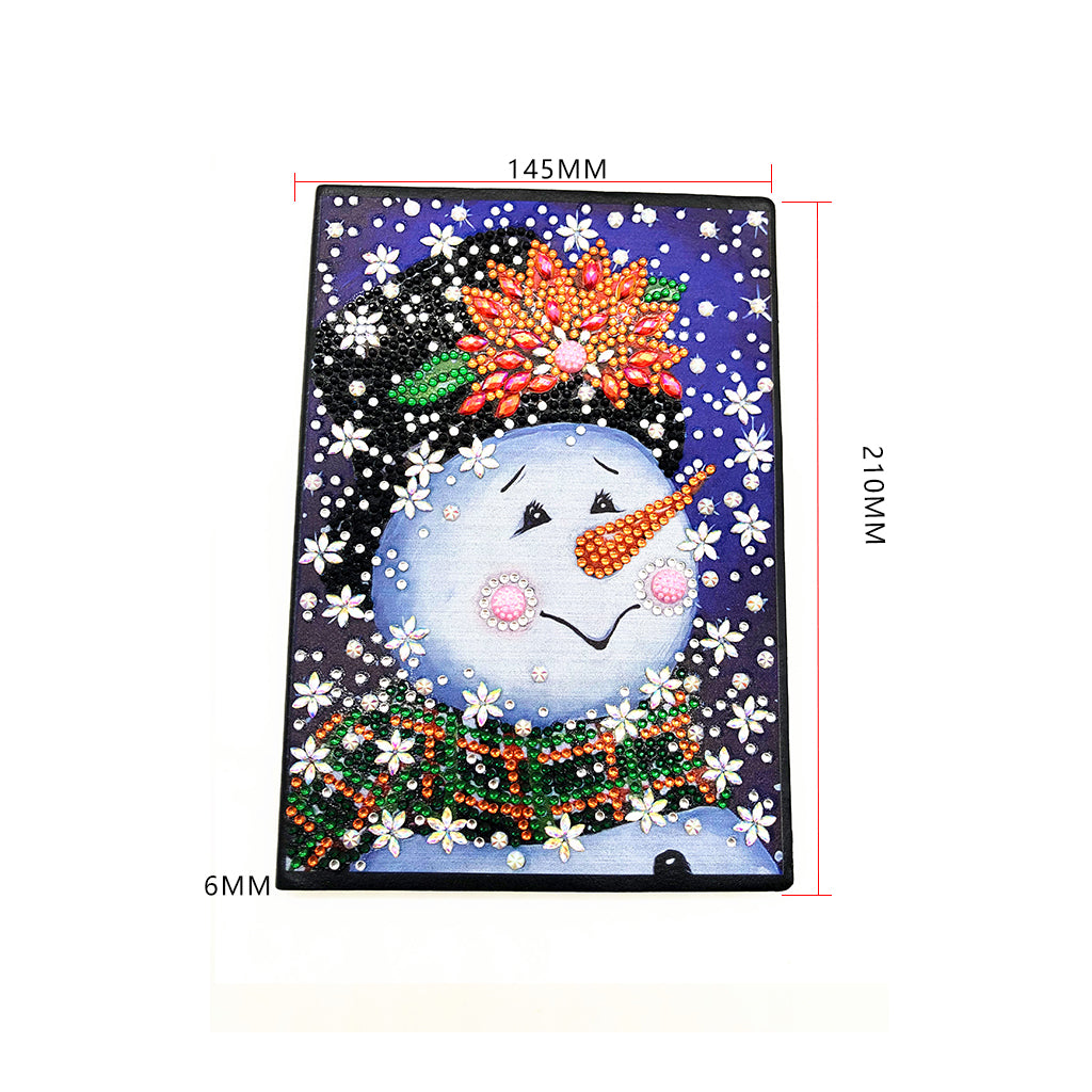 A5 5D Notebook DIY Part Special Shape Rhinestone Diary Book | Snowman