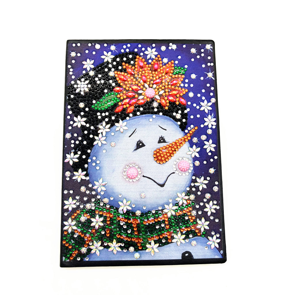 A5 5D Notebook DIY Part Special Shape Rhinestone Diary Book | Snowman