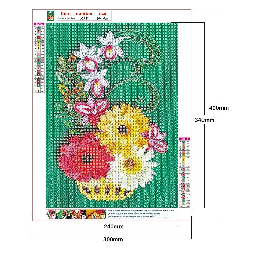 5D Flower | Full Round Diamond Painting Kit