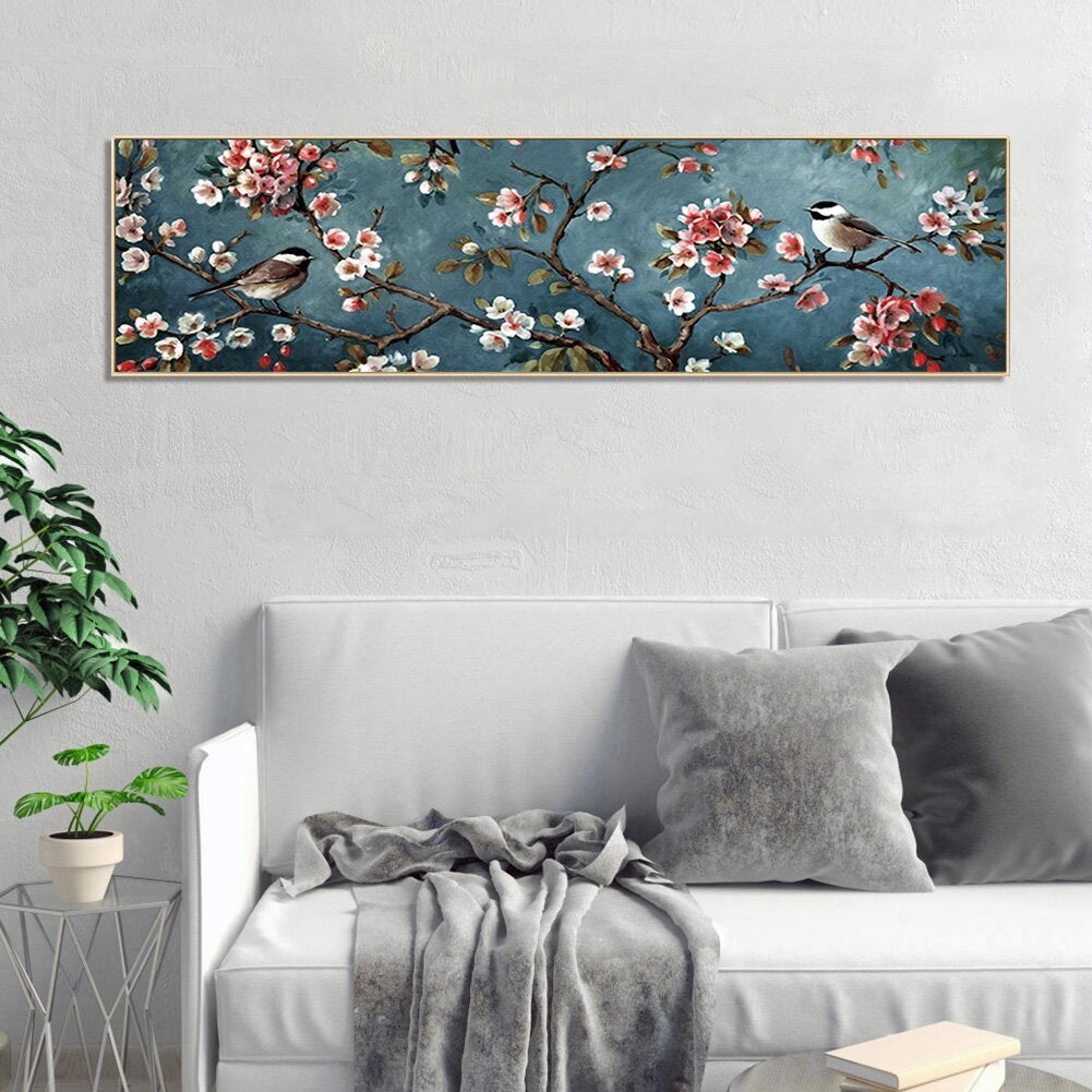 Flowers and birds | Full Round Diamond Painting Kits | 30 x 80cm