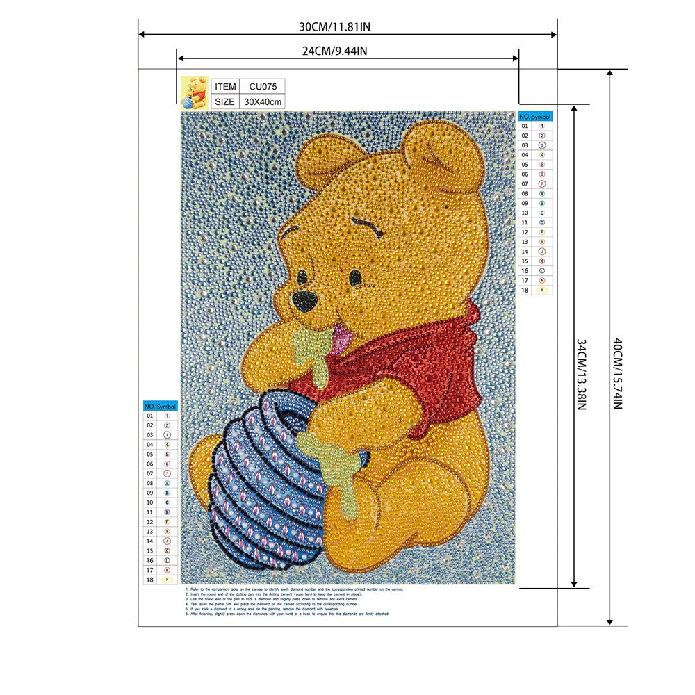 30 x 40CM | Special-shaped Drill Diamond Painting | Winnie the Pooh