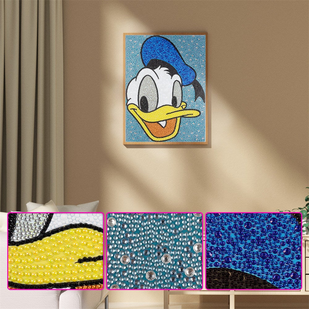 30 x 40CM | Special-shaped Drill Diamond Painting | Donald Duck