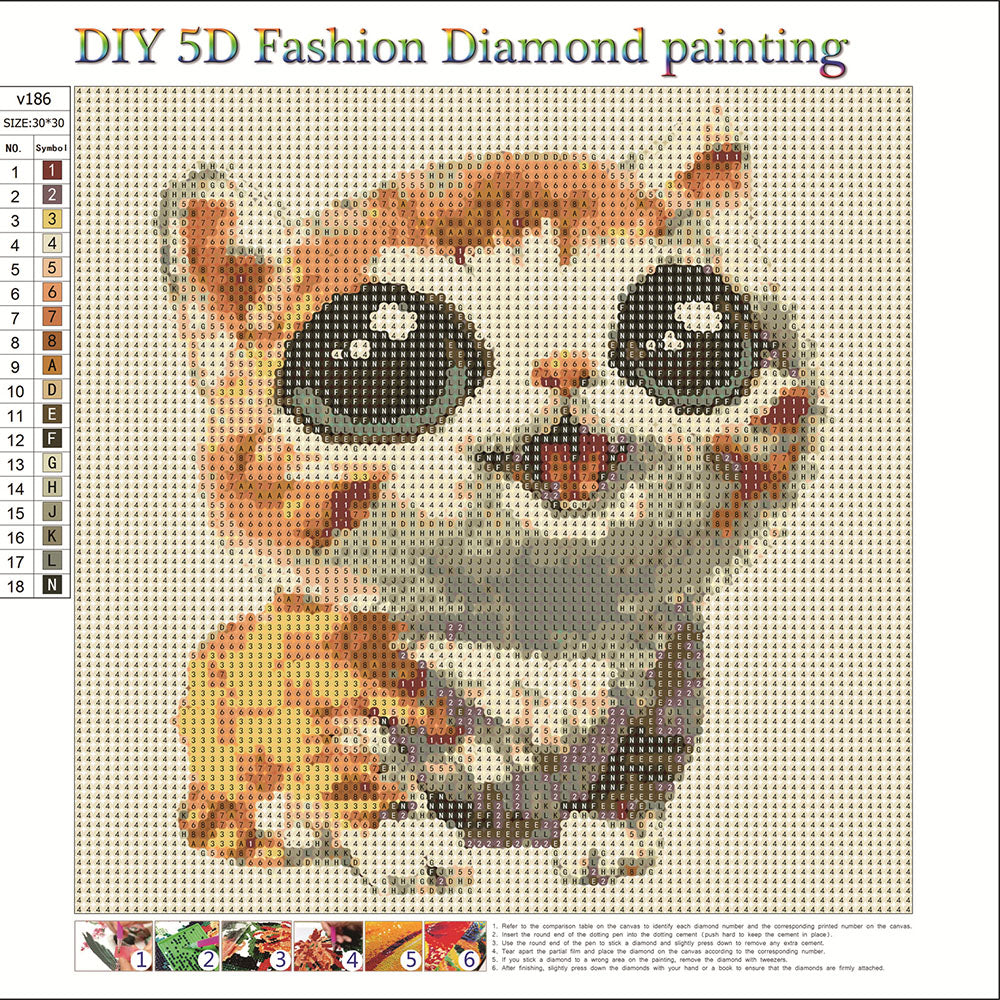 Cartoon cat | Full Round Diamond Painting Kits