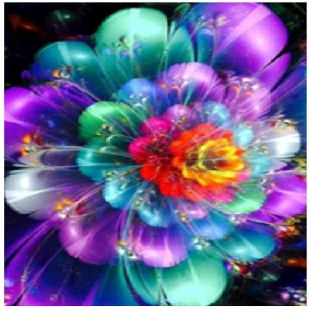 Colorful flowers | Full Round Diamond Painting Kits