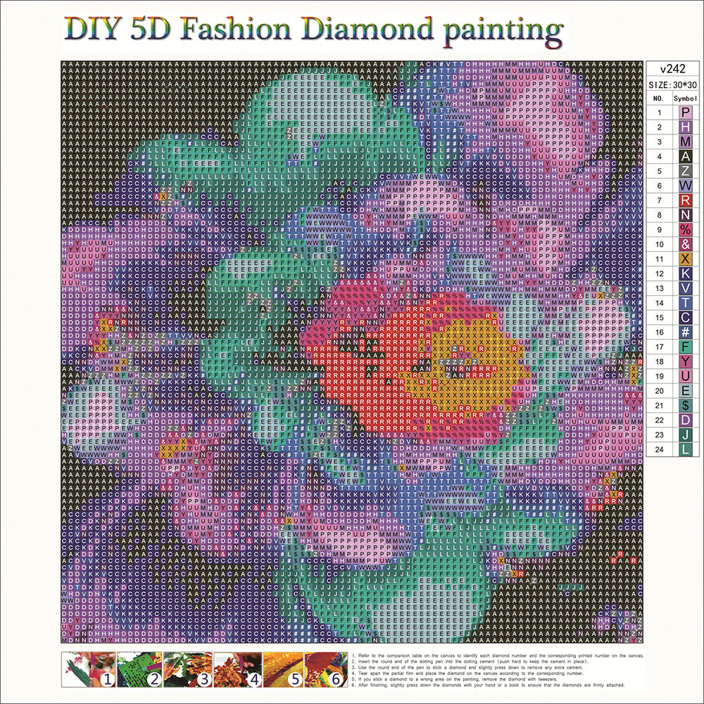 Colorful flowers | Full Round Diamond Painting Kits