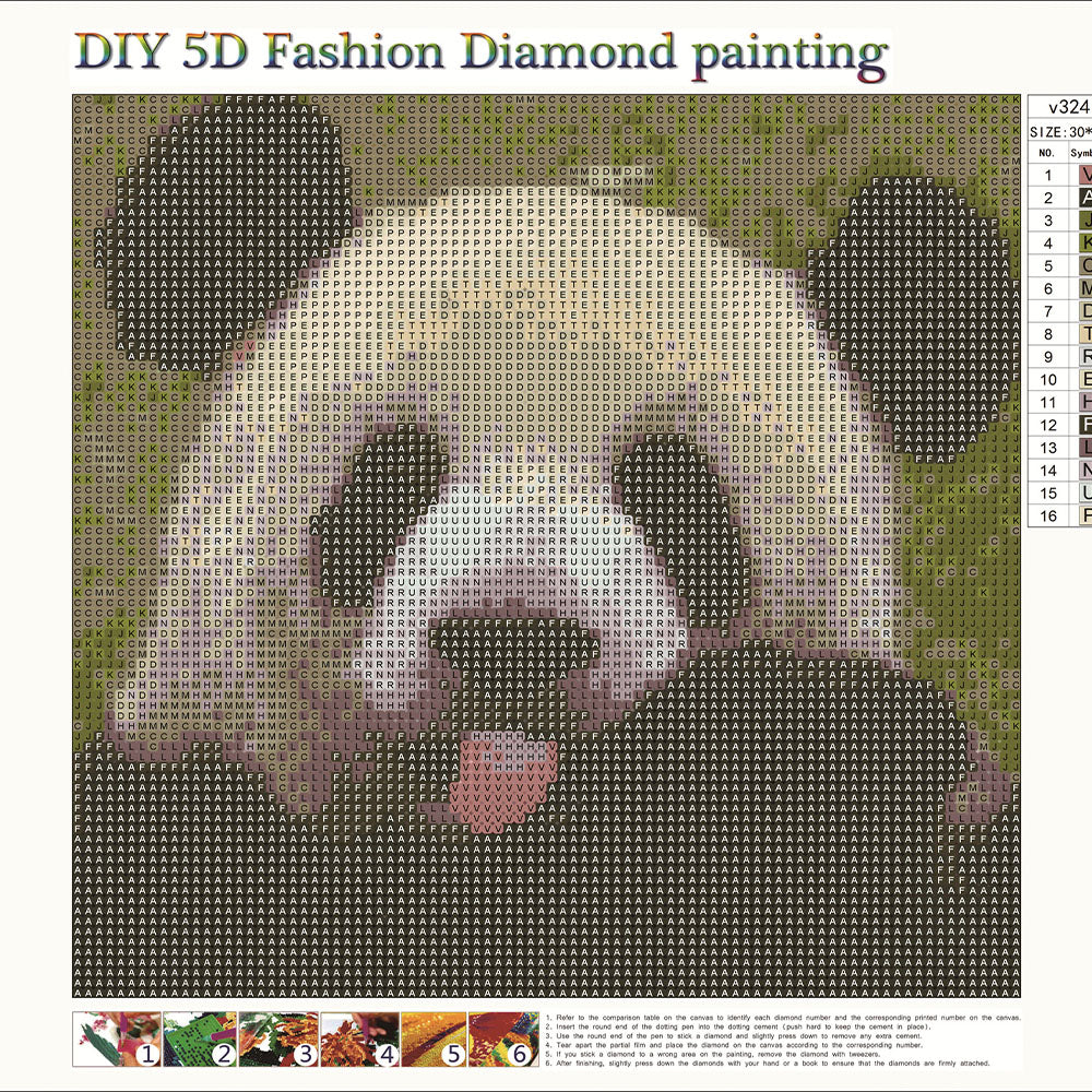 Panda | Kits complets de peinture au diamant rond