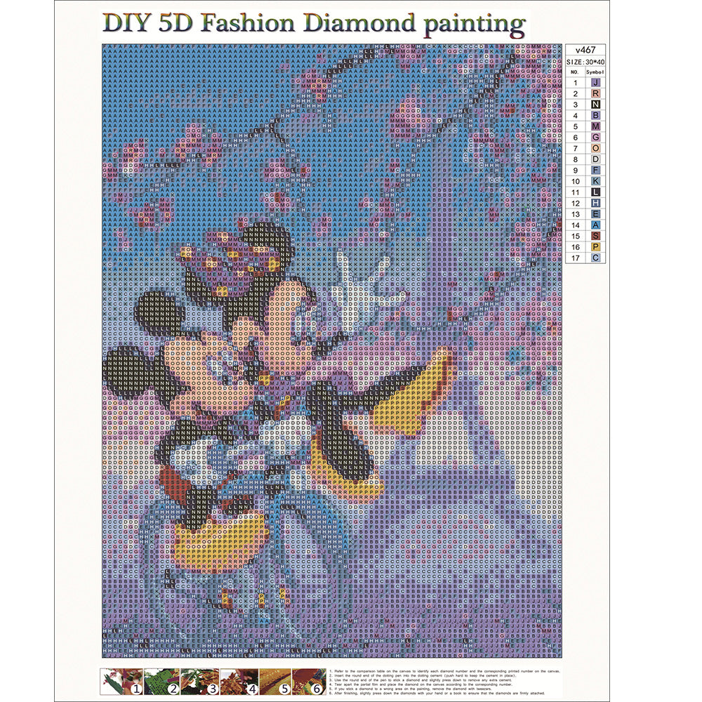 Mickey Mouse | Kits complets de peinture au diamant rond