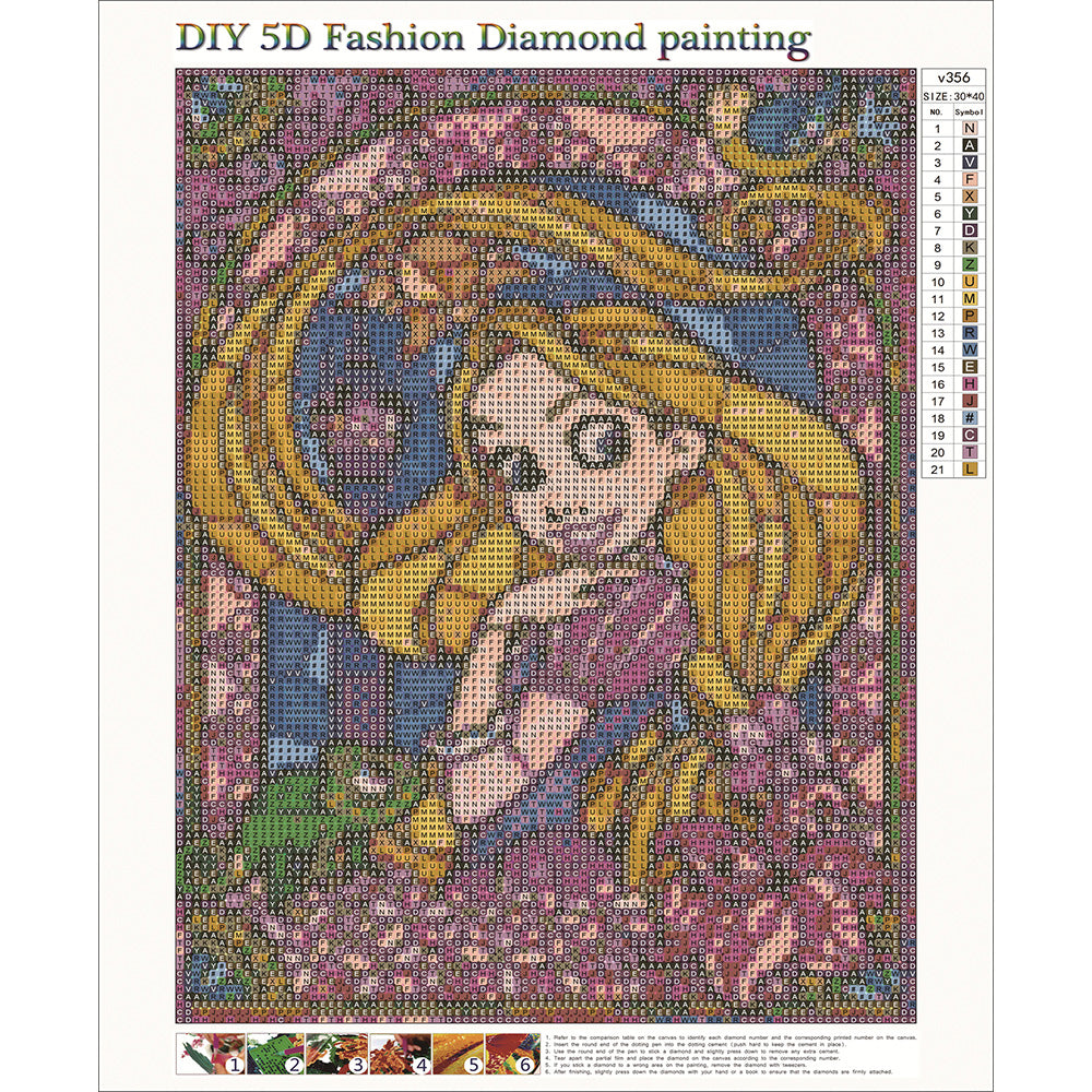 Princesse | Kits complets de peinture au diamant rond 