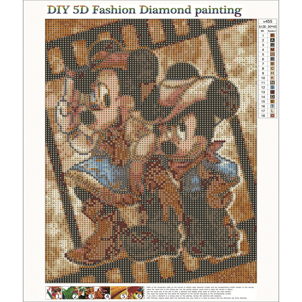 Mickey Mouse | Kits complets de peinture au diamant rond 