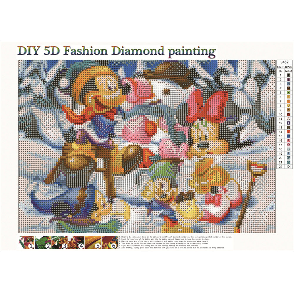 Mickey Mouse | Kits complets de peinture au diamant rond 