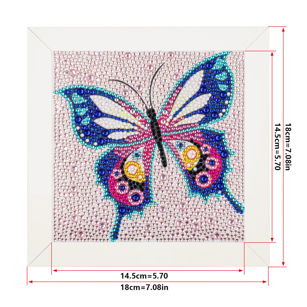 Children's Series-| Butterfly | Crystal Rhinestone Full Diamond Painted-(Frameless)