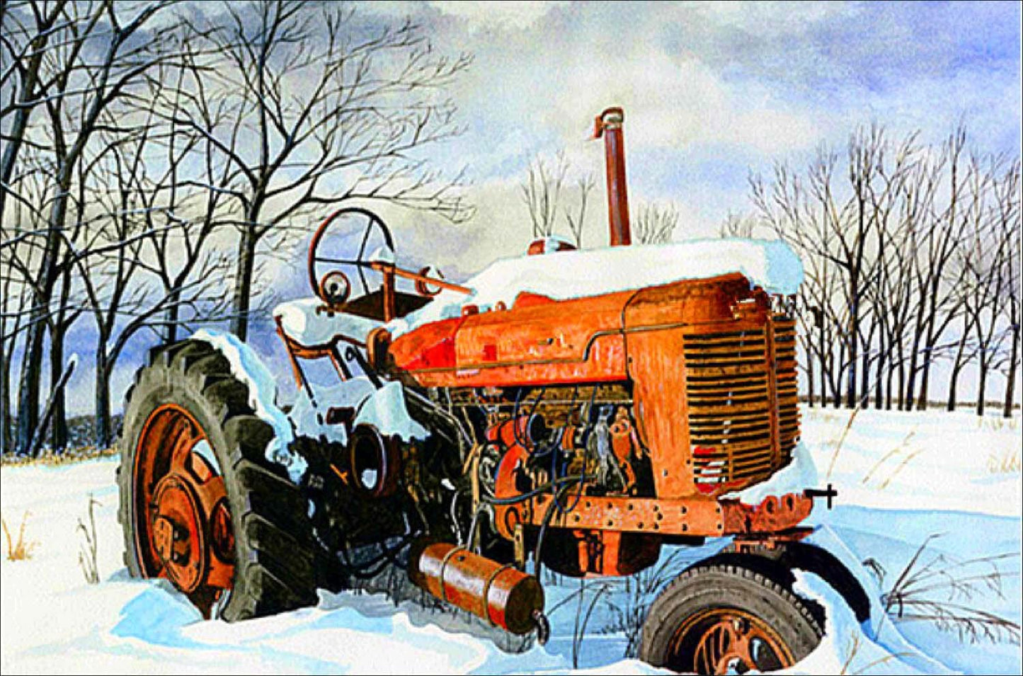 Tracteur à neige | Kits complets de peinture au diamant rond 
