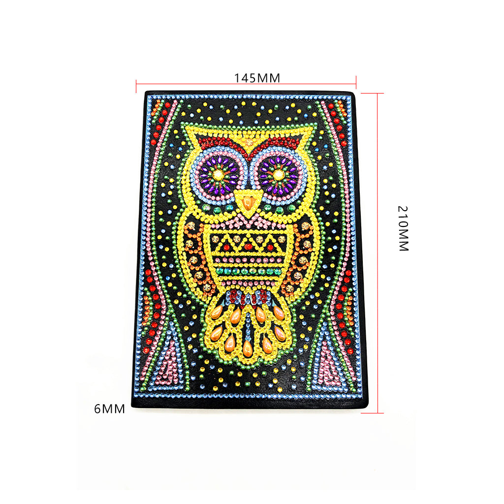 A5 5D Notebook DIY Part Special Shape Rhinestone Diary Book | Owl