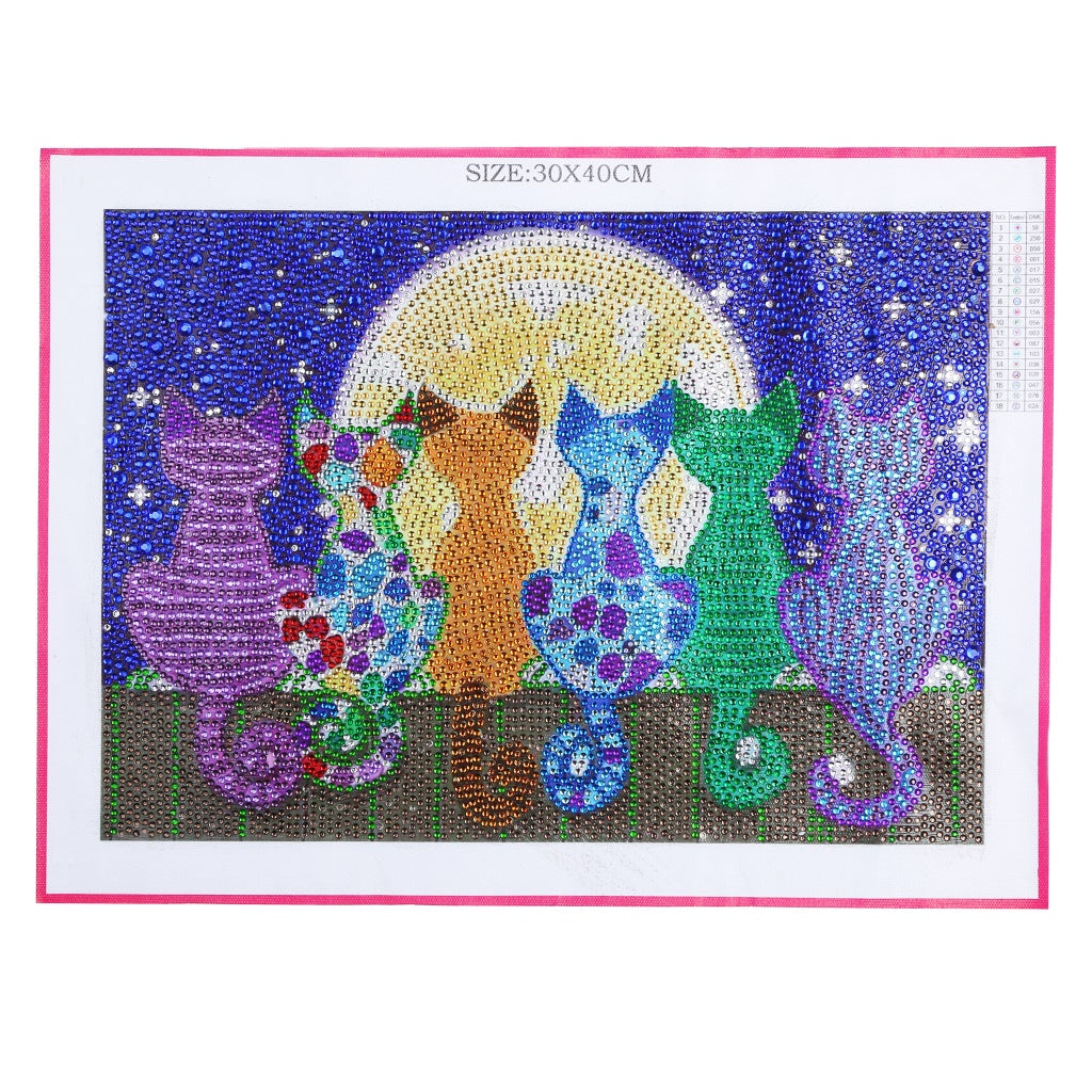 Chat | Kits de peinture diamant strass cristal