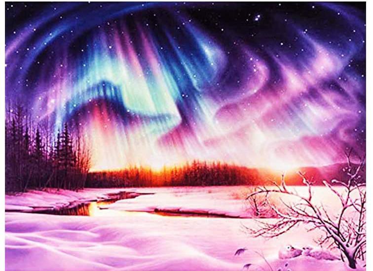 Snow Aurora | Full Round Diamond Painting Kits