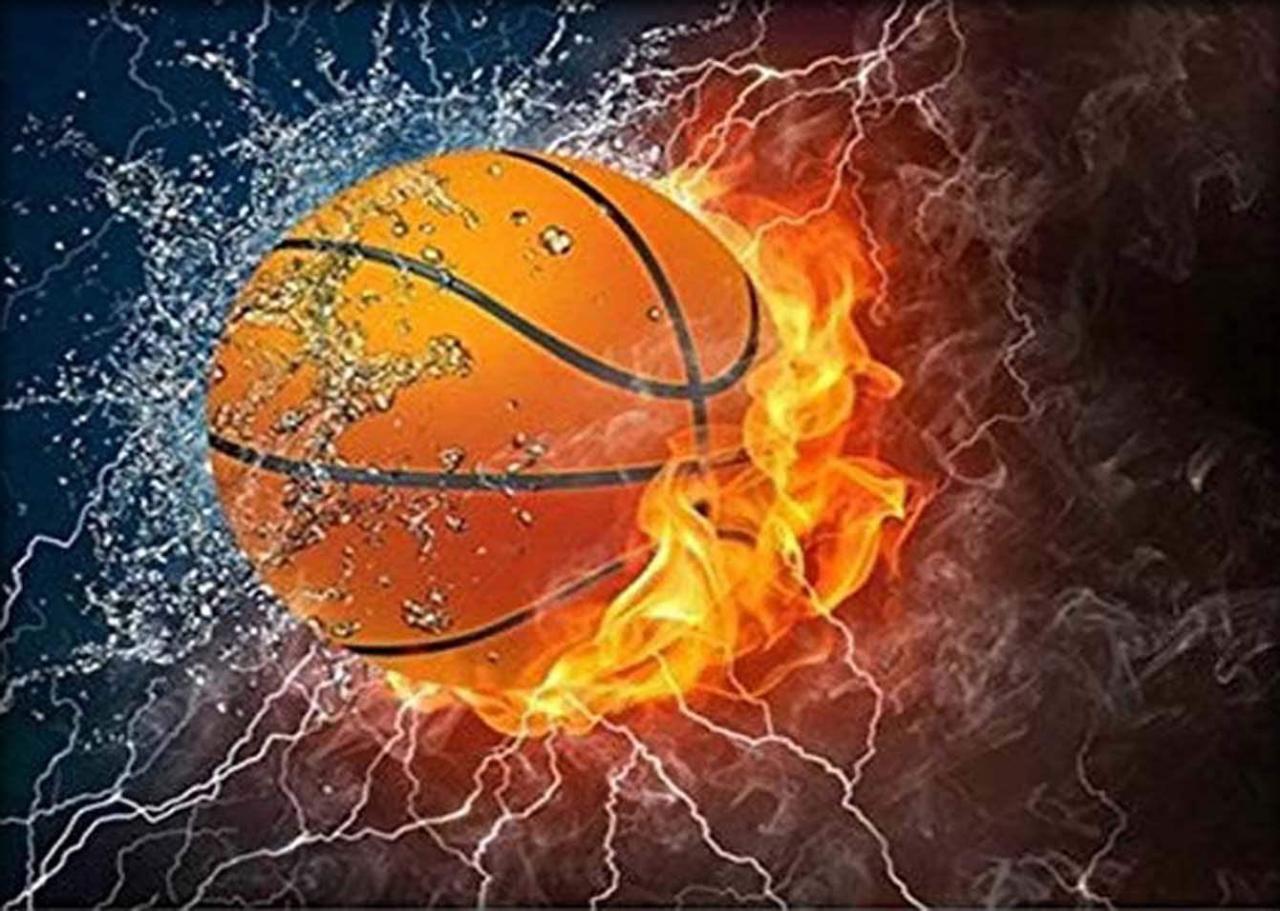 Brennen Sie es Basketball | Vollständige runde Diamant-Malkits 