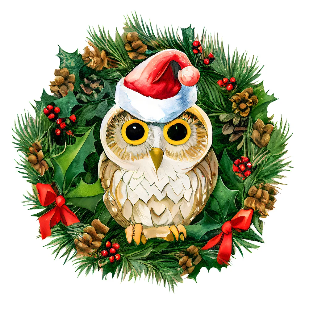 AB Diamond Painting  |  Christmas Owl