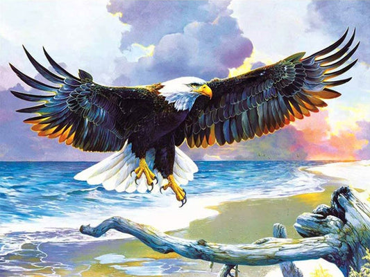 Seaside eagle | Full Round Diamond Painting Kits