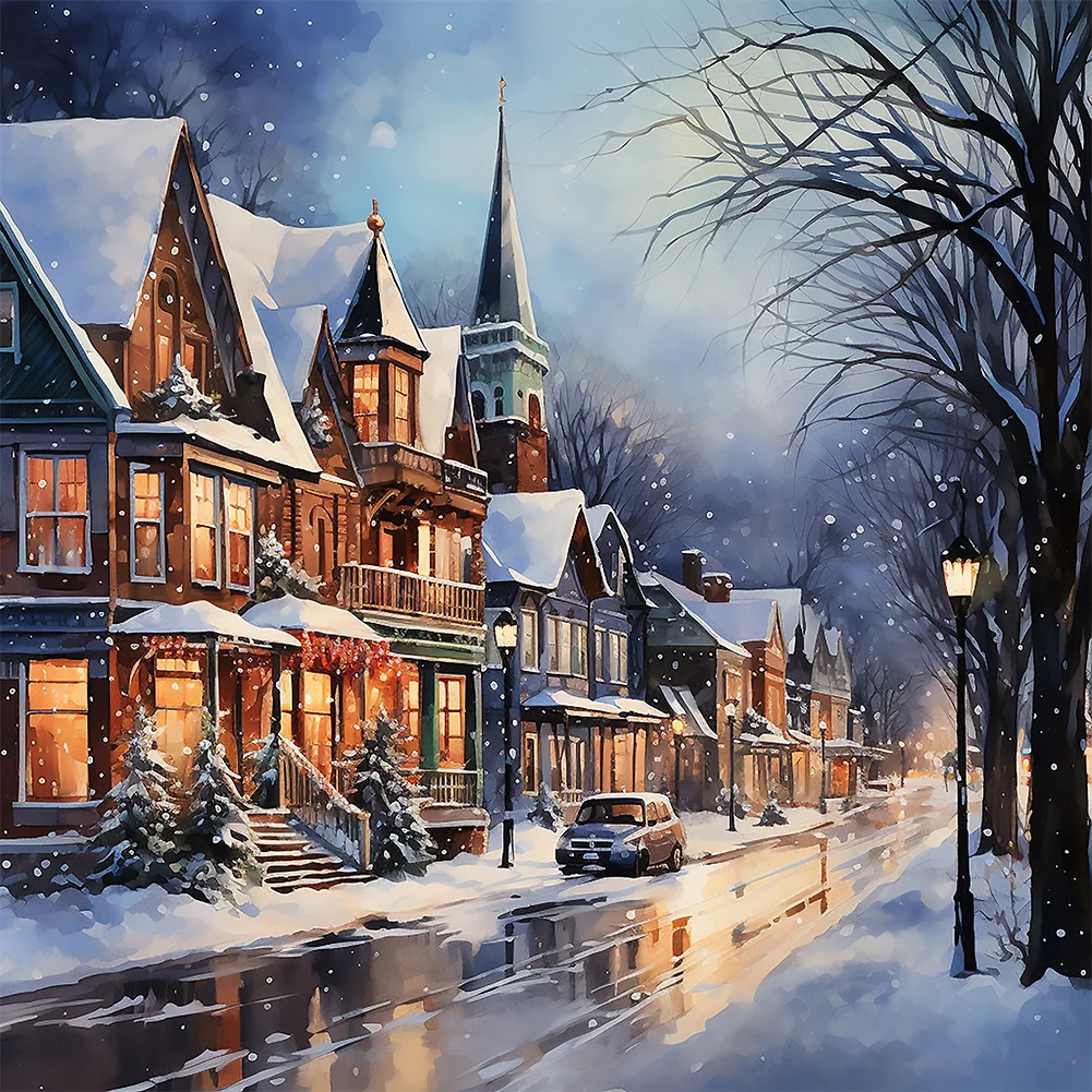 AB Diamond Painting  |  Snowy Streets